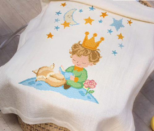 Kit copertina culla in lana Piccolo Principe