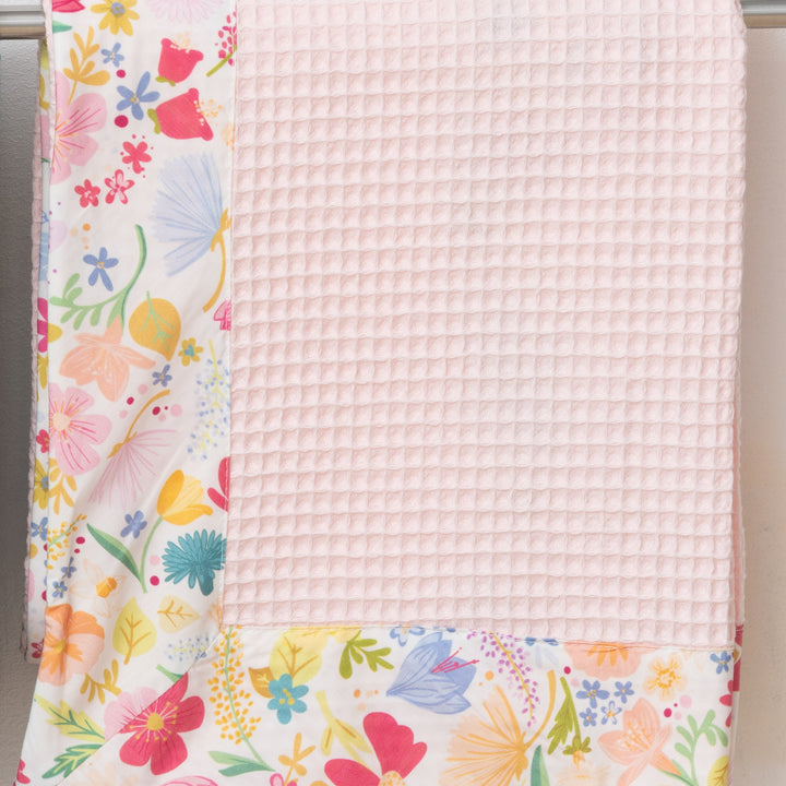 Telo mare nido d'ape e popeline stampato