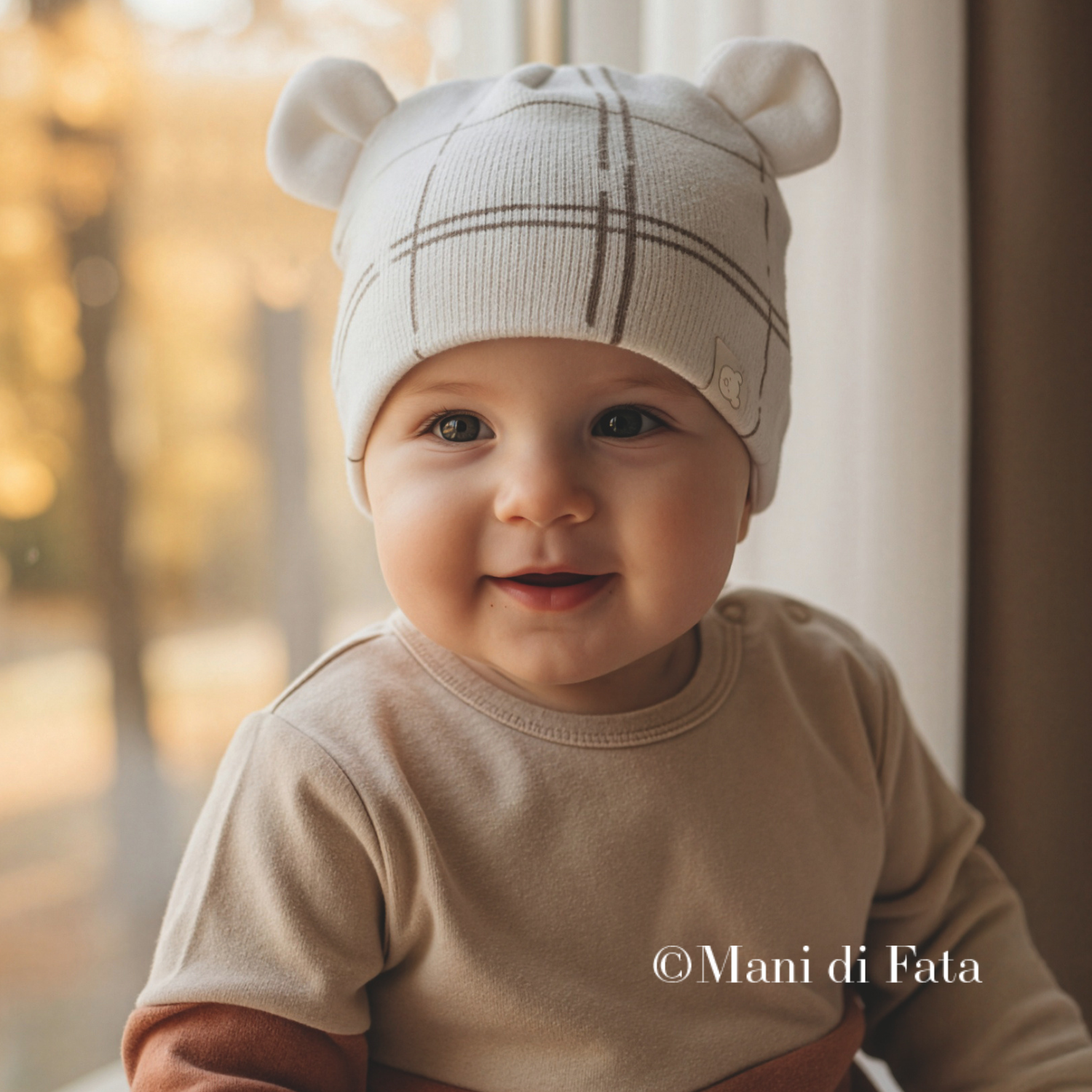 Cappellino in caldo cotone con orecchie