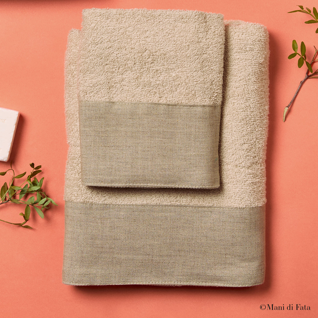 Coppia spugna balza in lino