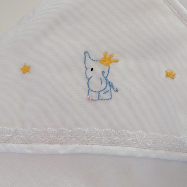 Triangolo spugna Elefantino ricamo a mano