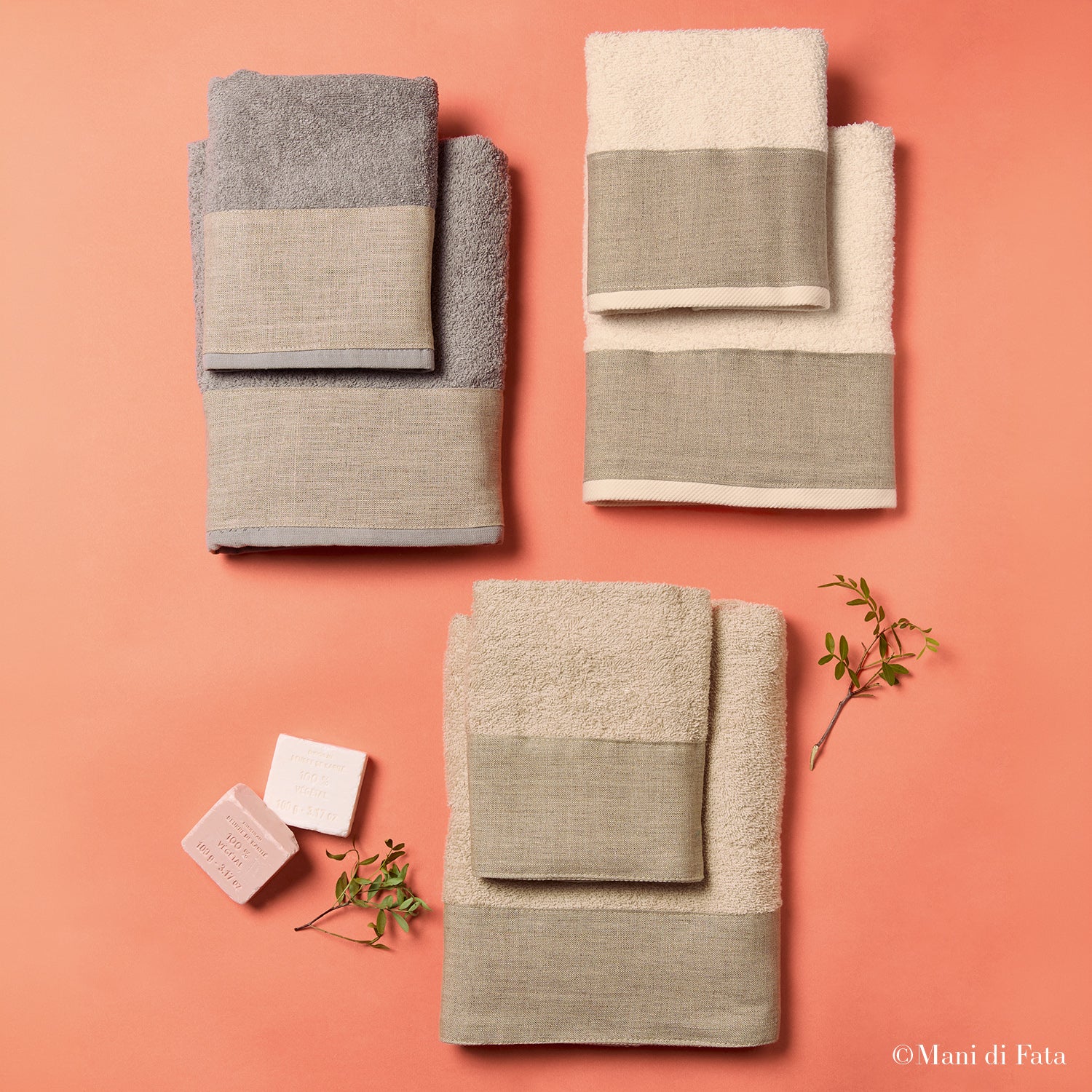 Coppia spugna balza in lino 