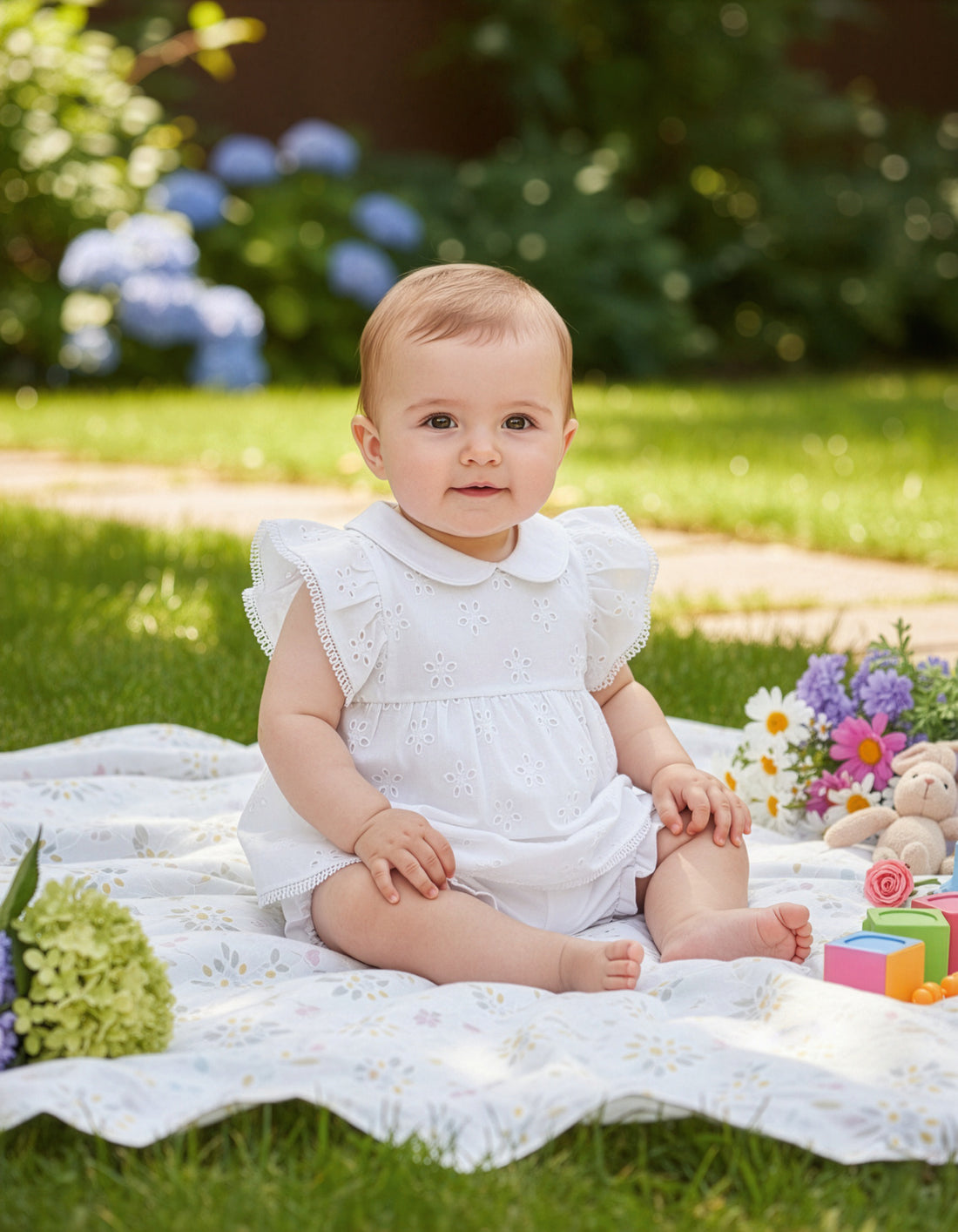 Coprifasce bianco in sangallo 