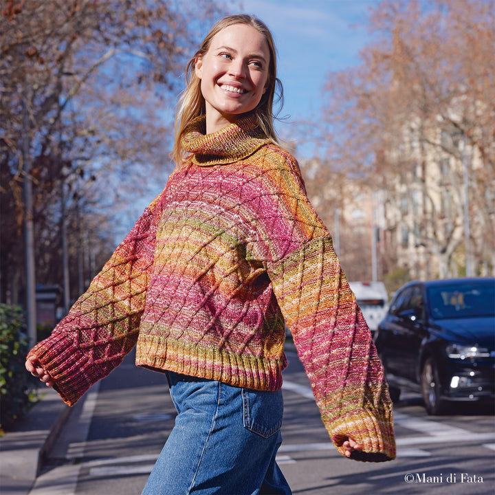 Kit maglione a collo alto con motivo rombi - taglia 46-52