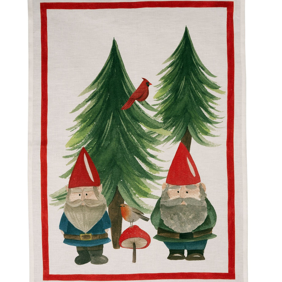 Strofinaccio natalizio in lino Jolly Elf-red