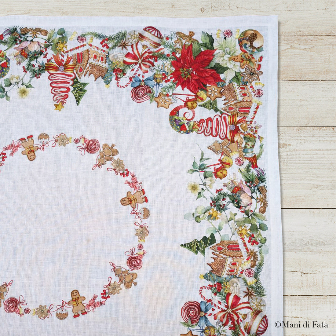 Tovaglietta natalizia in lino Pan di zenzero
