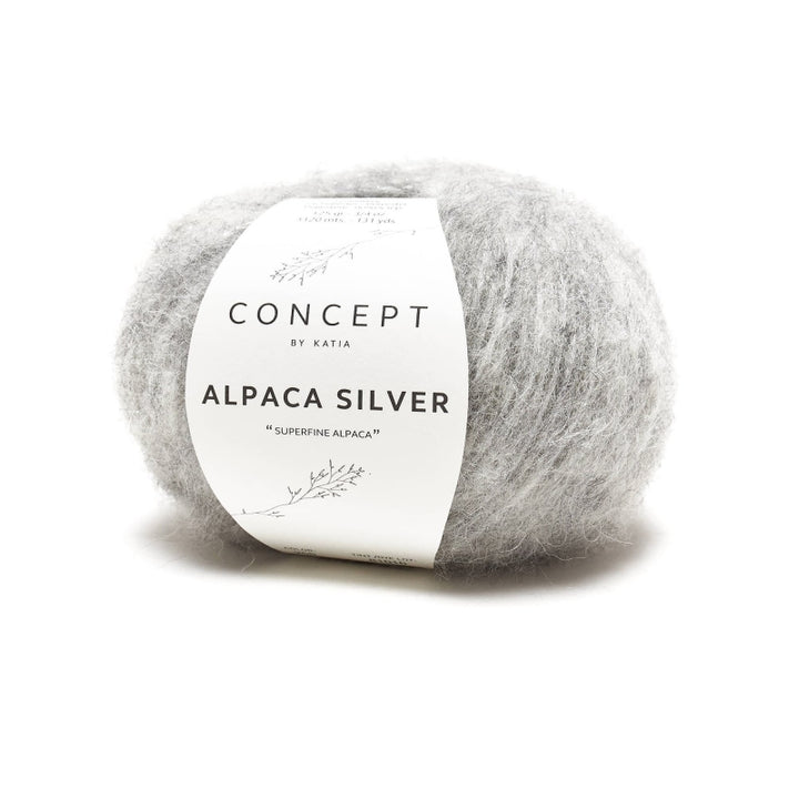Gomitolo Alpaca Silver da 25 gr VX 00255 grigio chiaro/argento