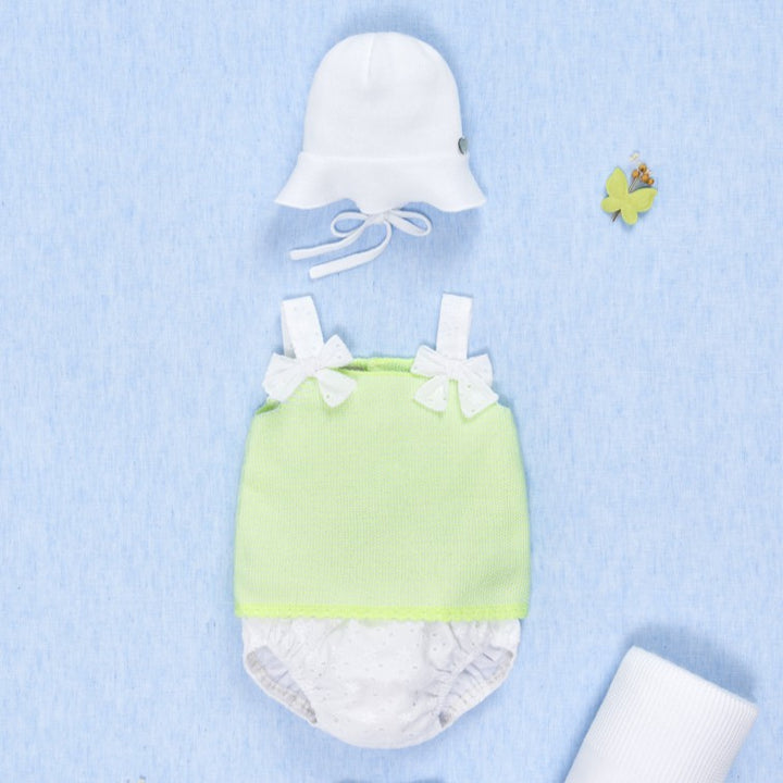 Completo bimba top con coulotte in sangallo