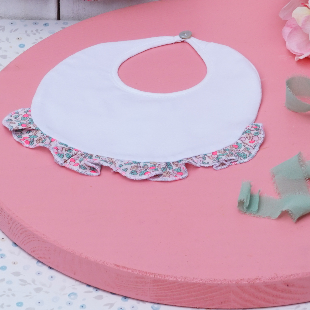 Bavetta bimba in mussola di cotone stampa Liberty