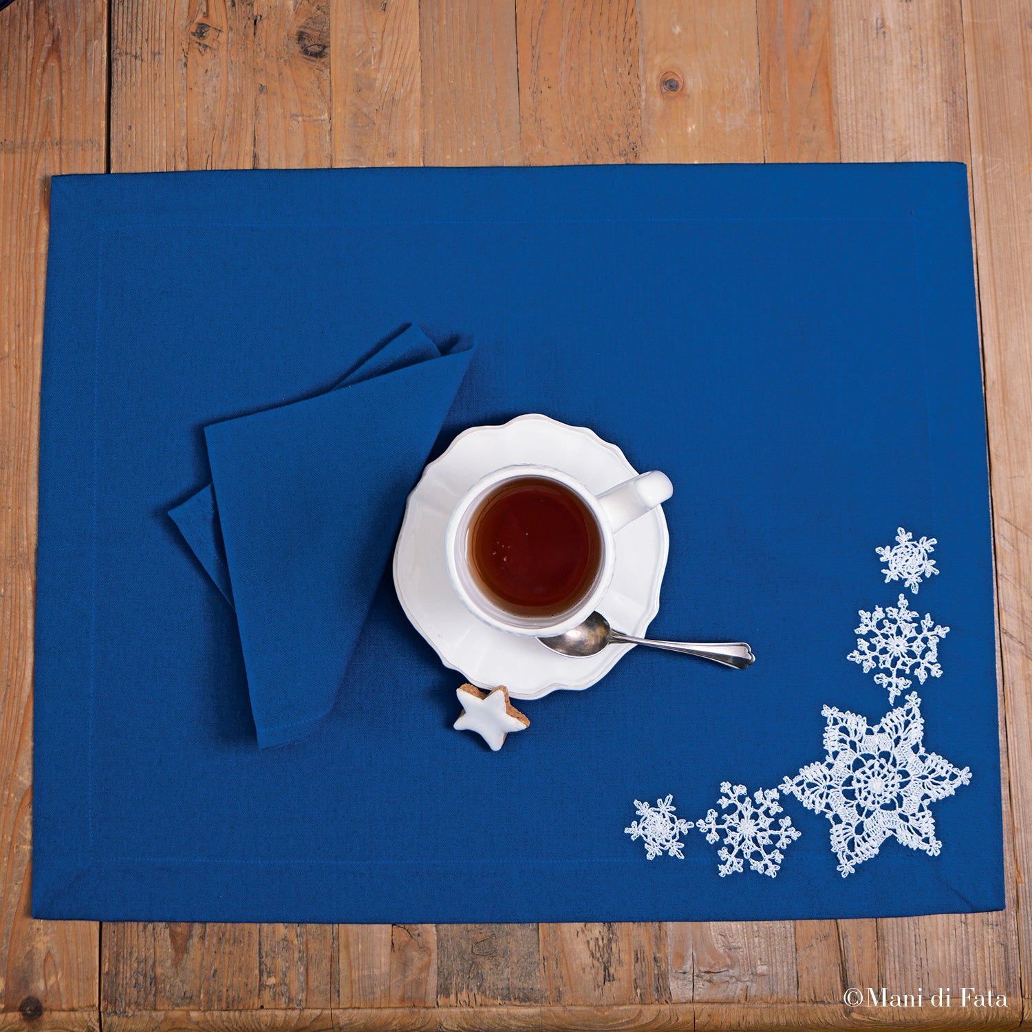 Kit americano con tovagliolo Fiocchi di Neve uncinetto