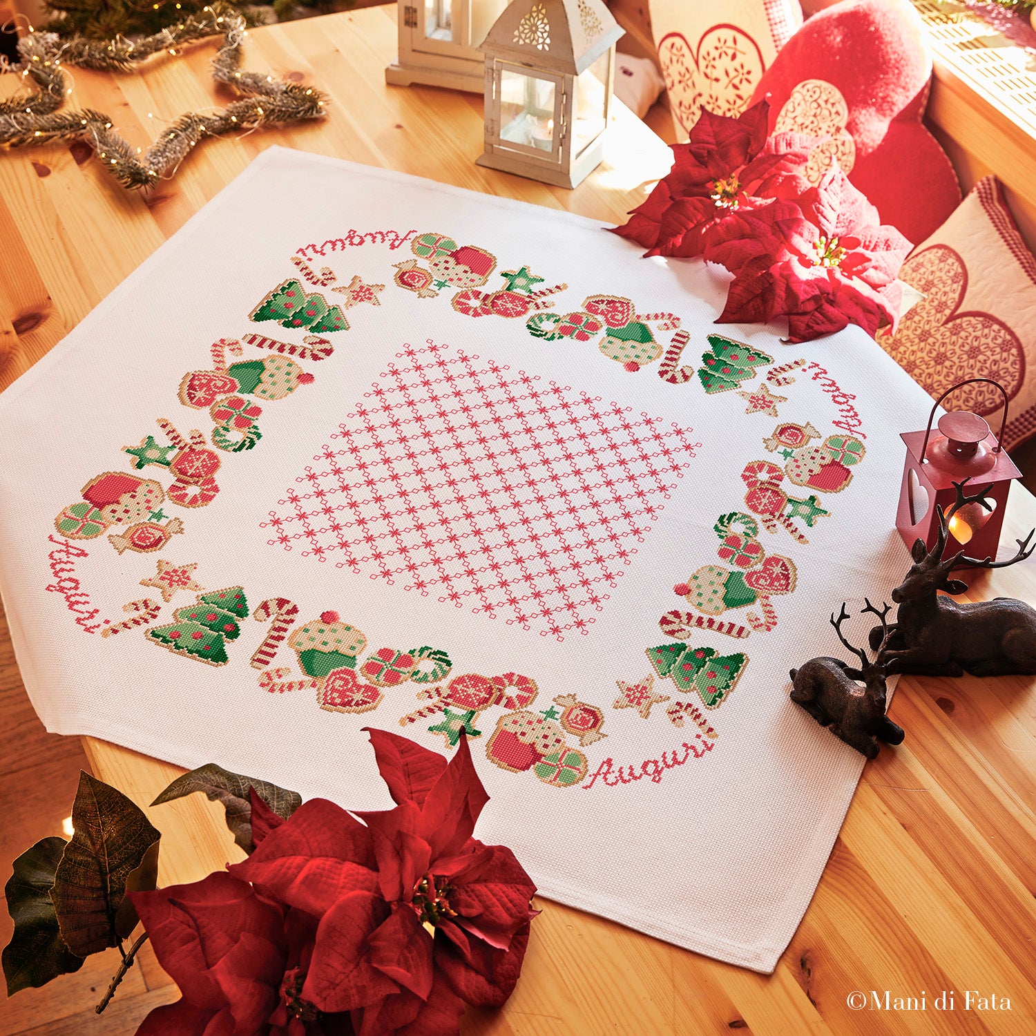 Kit tovaglietta punto croce Dolci natalizi