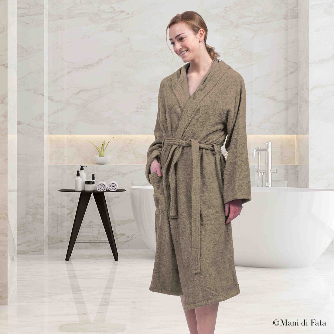 Accappatoio Comfort Fango Spugna 100% Cotone