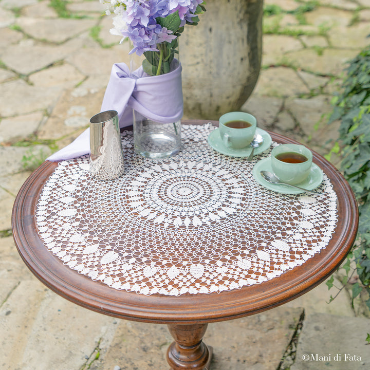 Schema su carta centro tondo con cuoricini (007603)