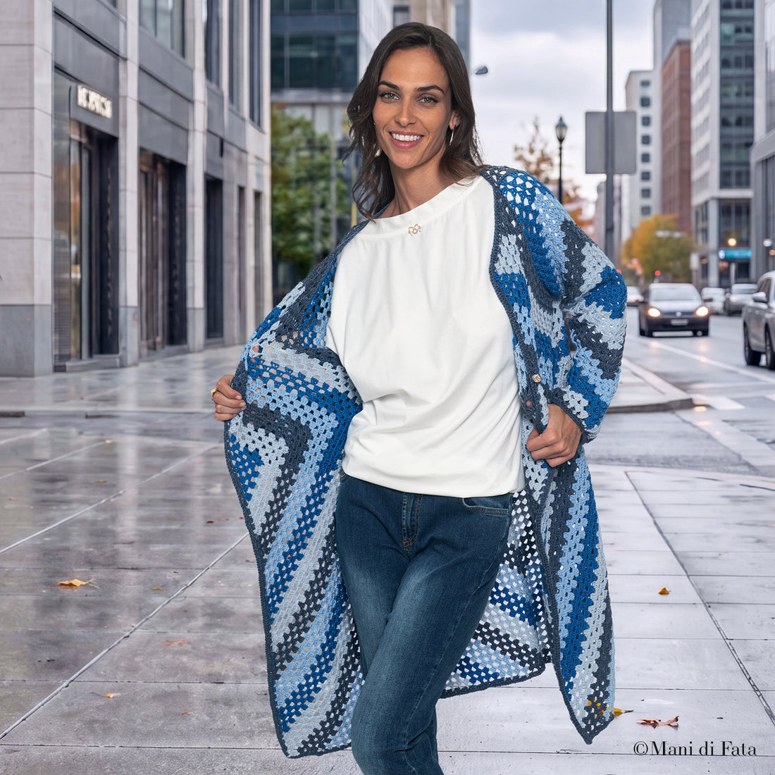 Kit cardigan rombi e cornici