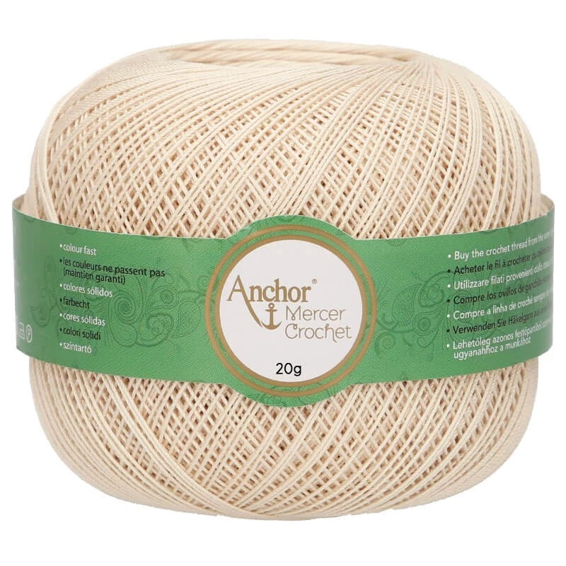 Gomitolo Mercer Crochet #20 Anchor 20gr VX 00387 beige