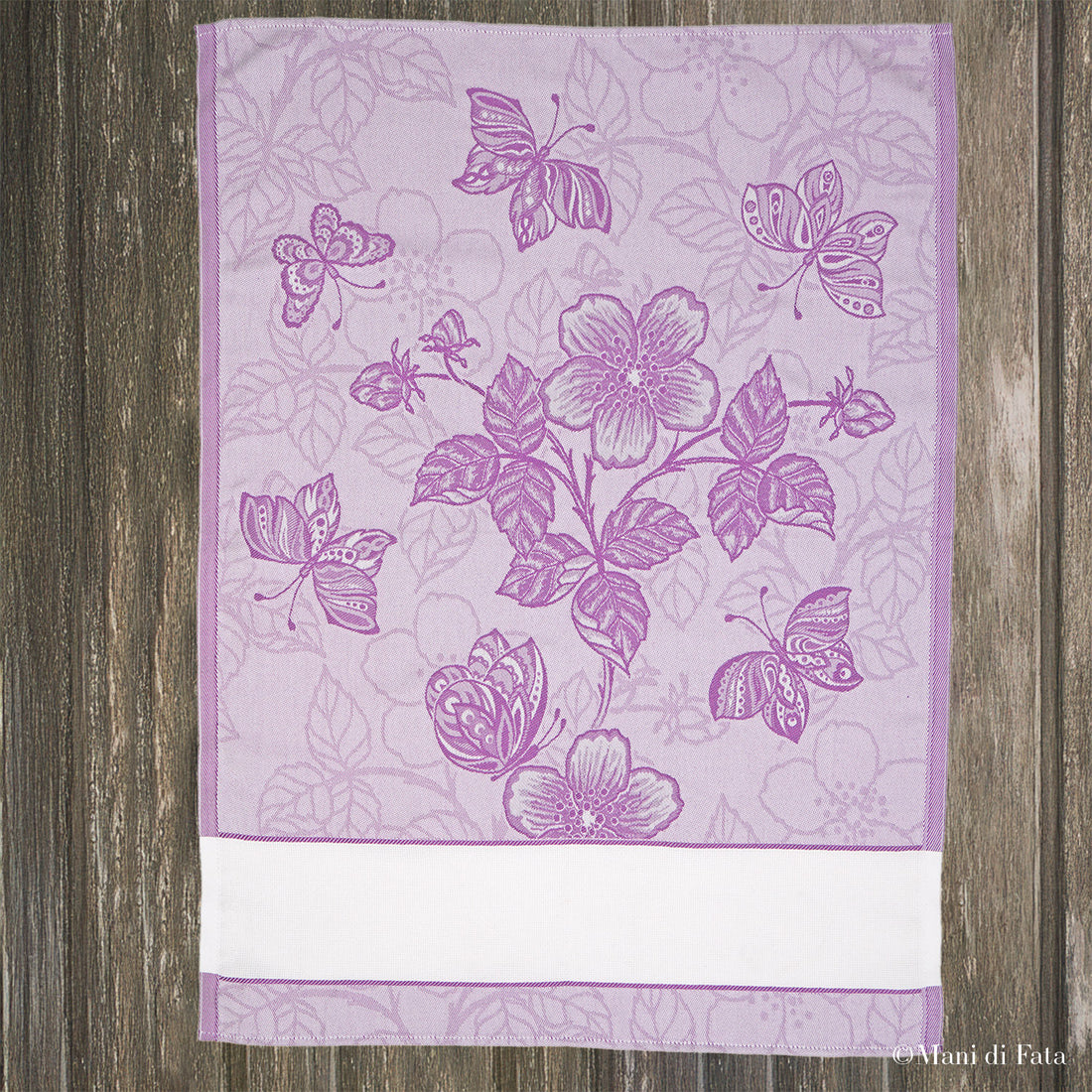 Strofinaccio in cotone jacquard da ricamare a p/croce