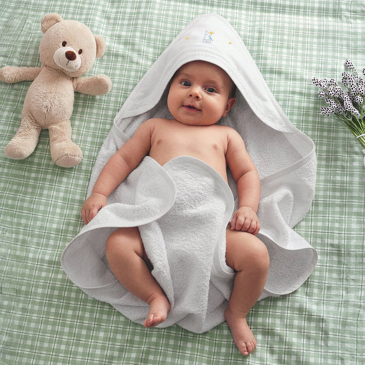 Triangolo spugna Elefantino ricamo a mano