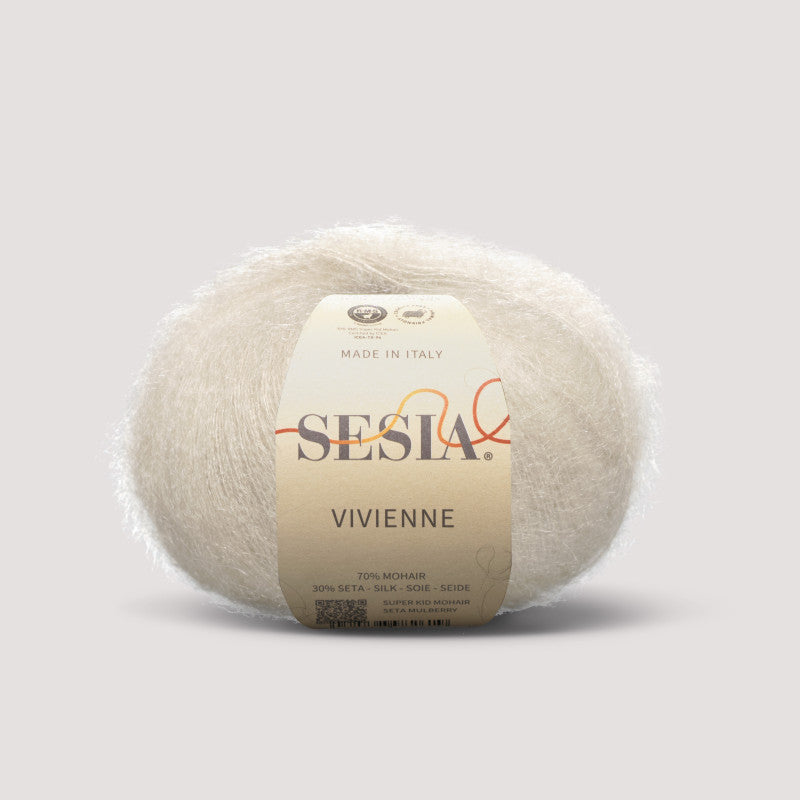 Gomitolo Sesia Vivienne da 25 gr. VX 0080 avorio
