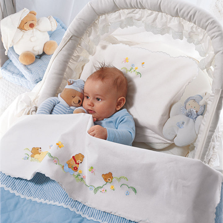 Kit lenzuolino culla Tre orsetti