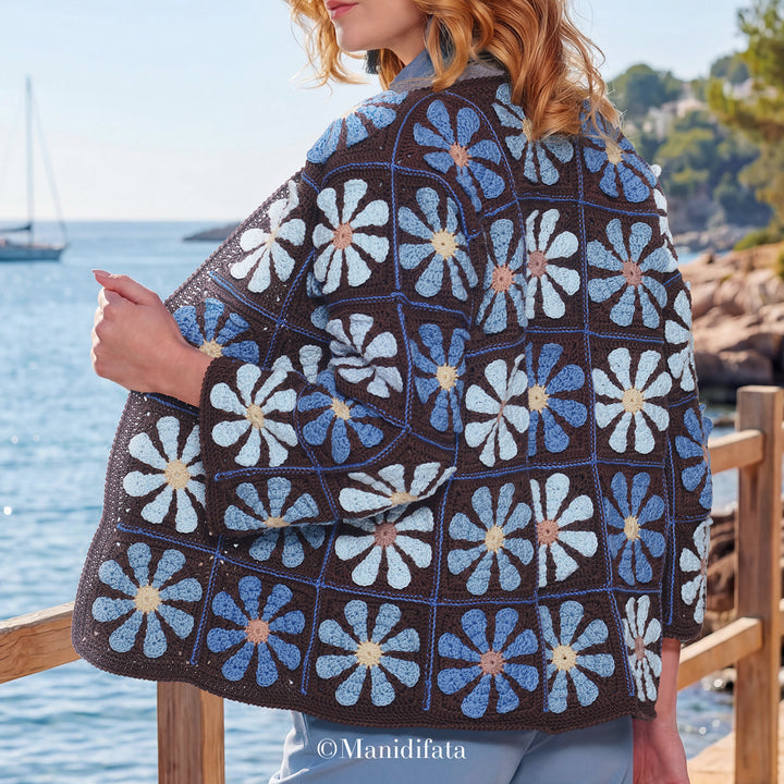 Kit giacchina Flower a uncinetto 