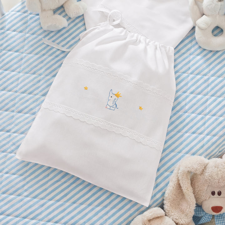 Sacca asilo baby Elefantino e palloncino ricamo a mano
