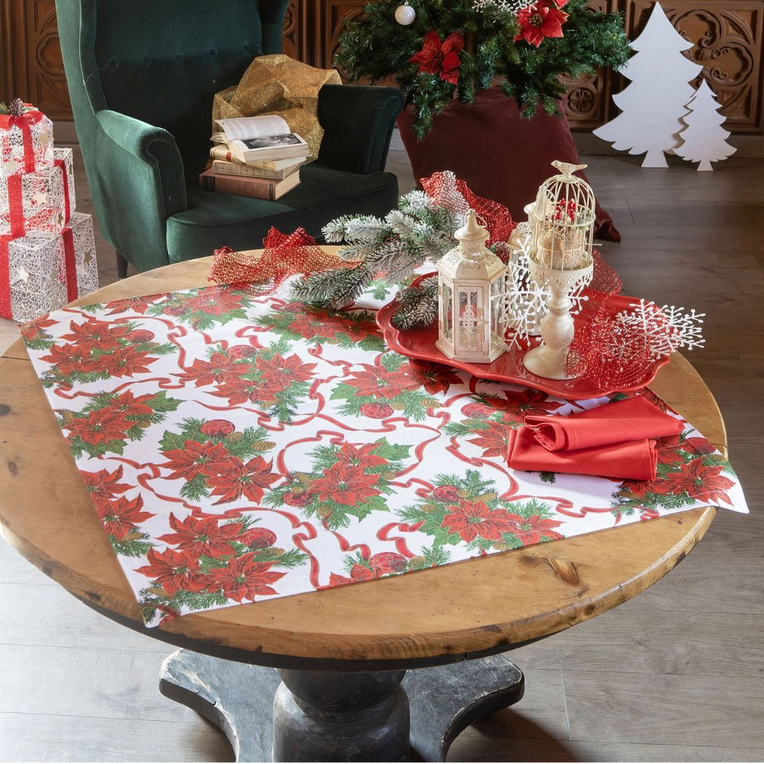 Tovaglietta nastri e stelle di Natale