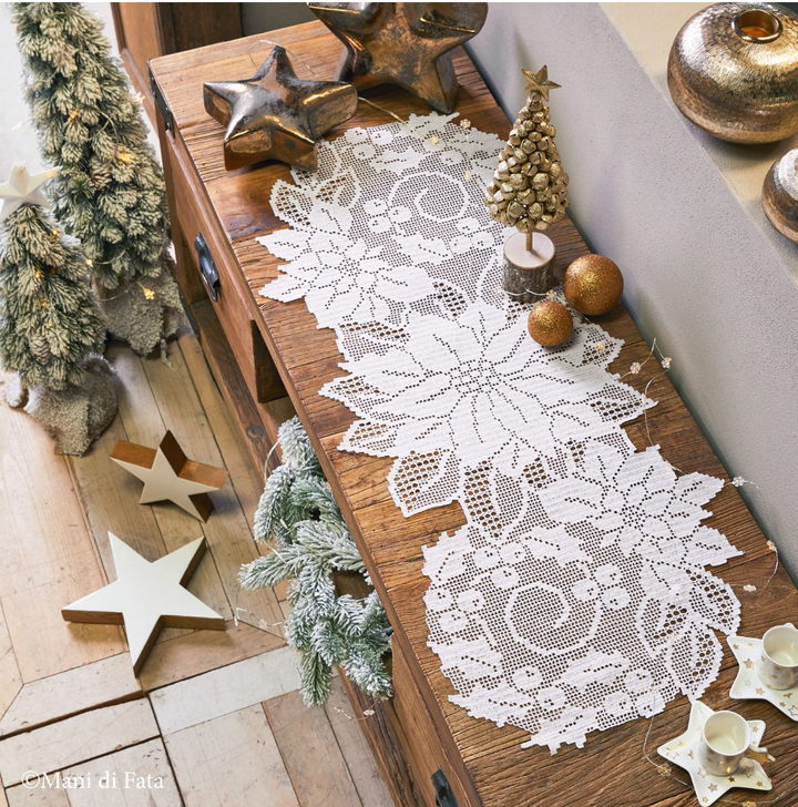 Schema su carta Lista filet Stelle di Natale (007327)