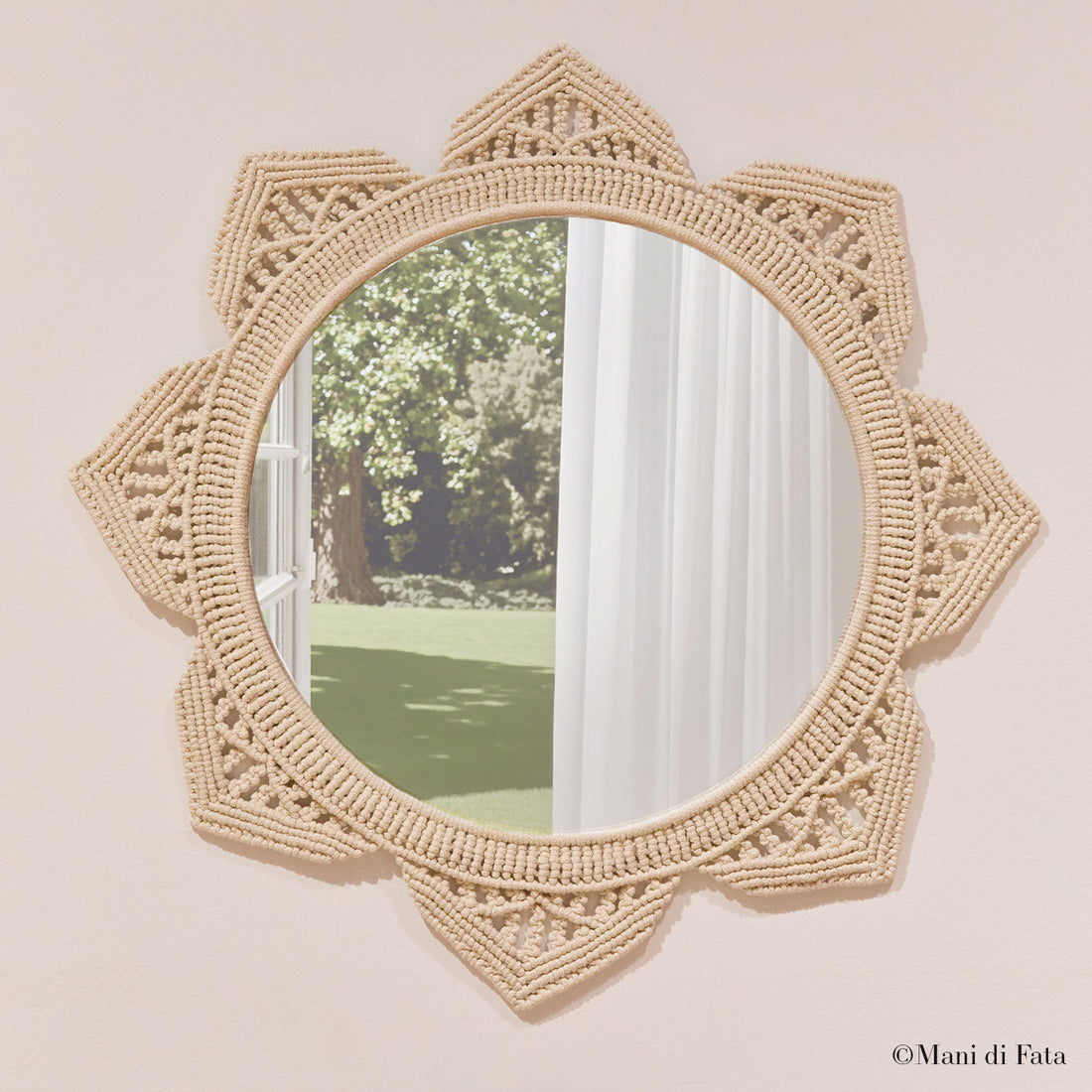 Kit specchio a macramé 