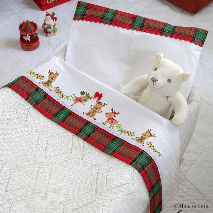 kit lenzuolino bordo scozzese