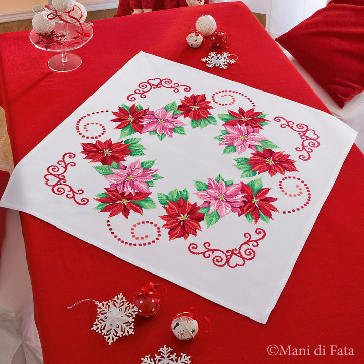 Kit tovaglietta punto croce Ghirlanda di stelle