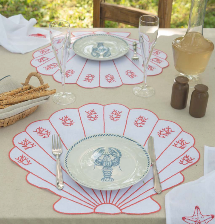 Kit 2 sottopiatti sagoma Conchiglia