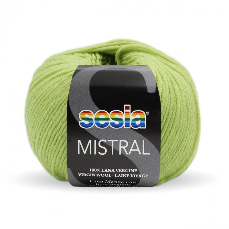 Gomitolo Sesia Mistral da 50 gr. VX 0930 verde acido