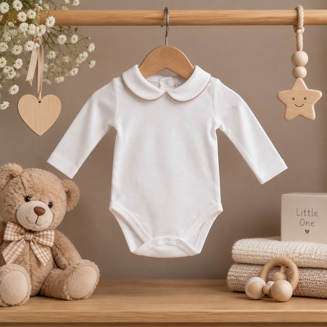 Body camicia lunga con colletto coda di topo