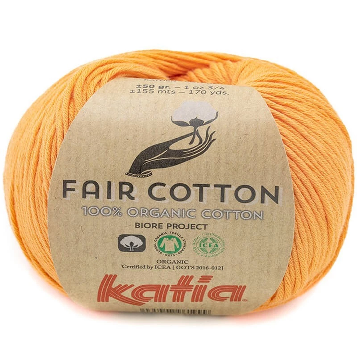 Gomitolo Fair Cotton da 50 gr VX 00043 Arancione profondo