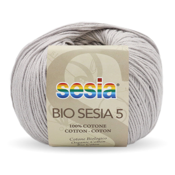 Gomitolo Bio Sesia 5 da 50 gr. VX 668 grigio chiaro