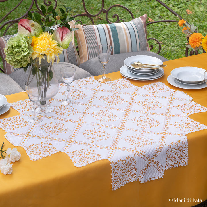 Kit tovaglietta a uncinetto Piastrelle Geometriche