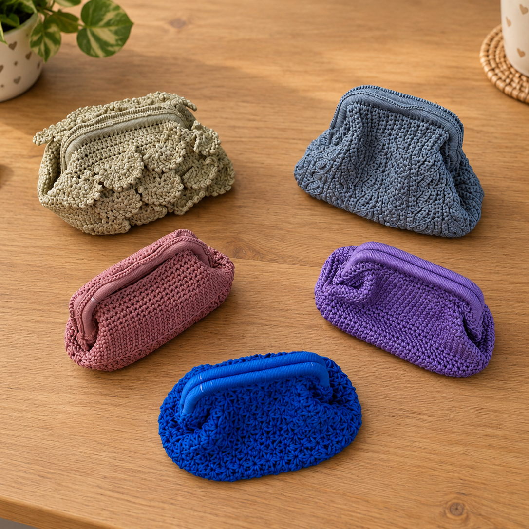 Kit per una clutch all'uncinetto