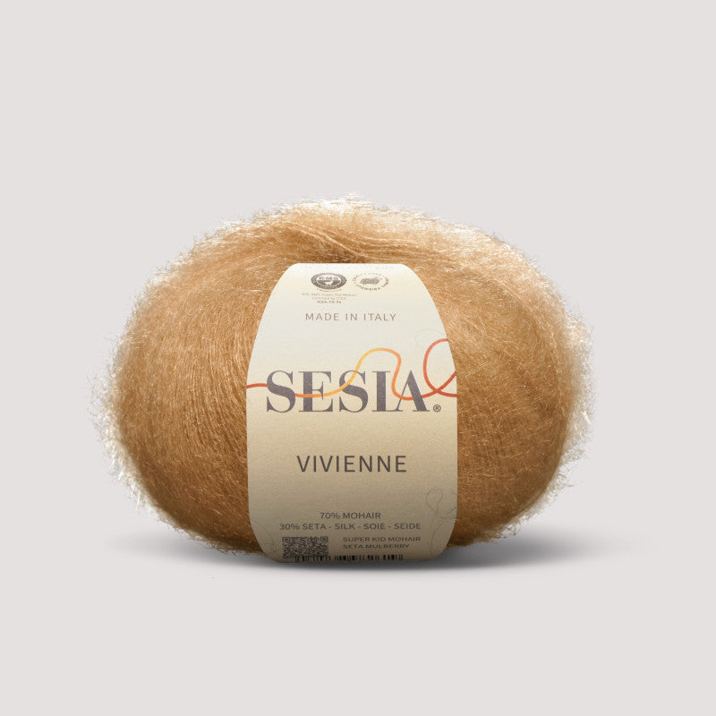 Gomitolo Sesia Vivienne da 25 gr. VX 5875 cammello