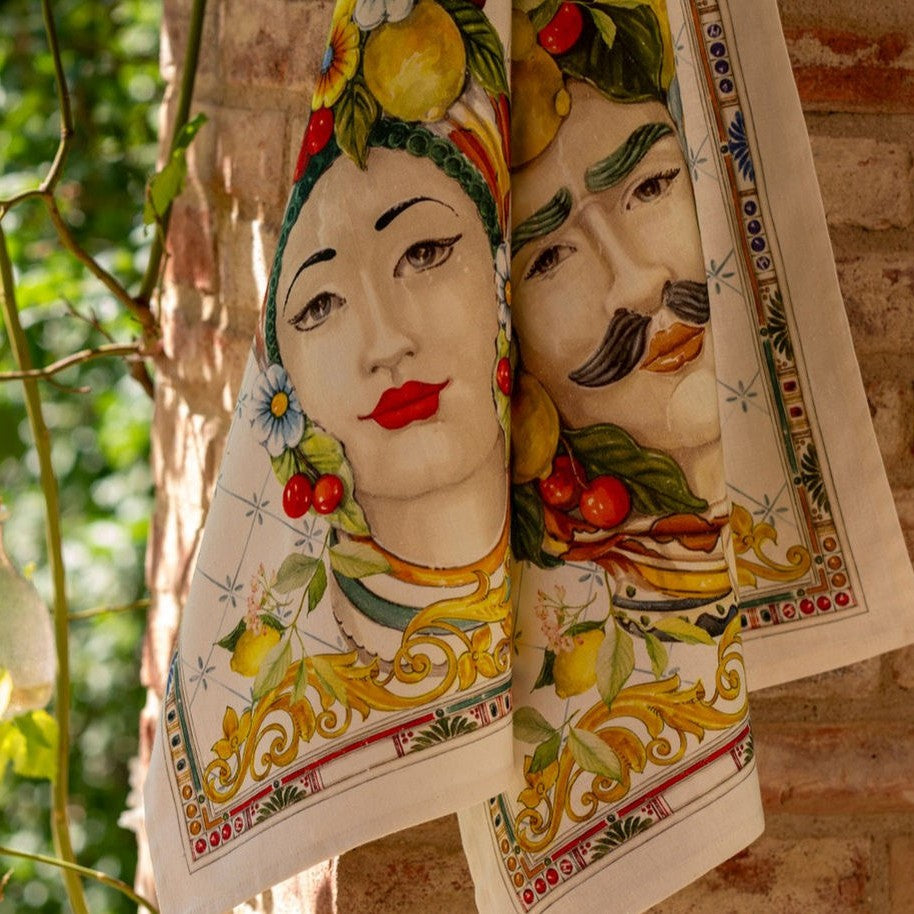 Asciugapiatti in misto lino Zagara