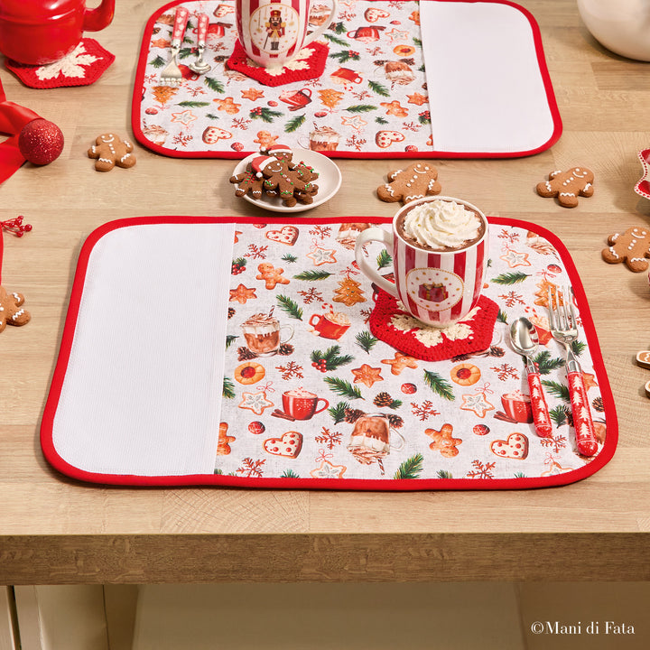 Tovaglietta americana Sweet Christmas ricamo punto croce