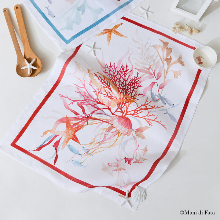 Asciugapiatti in lino Ondiva