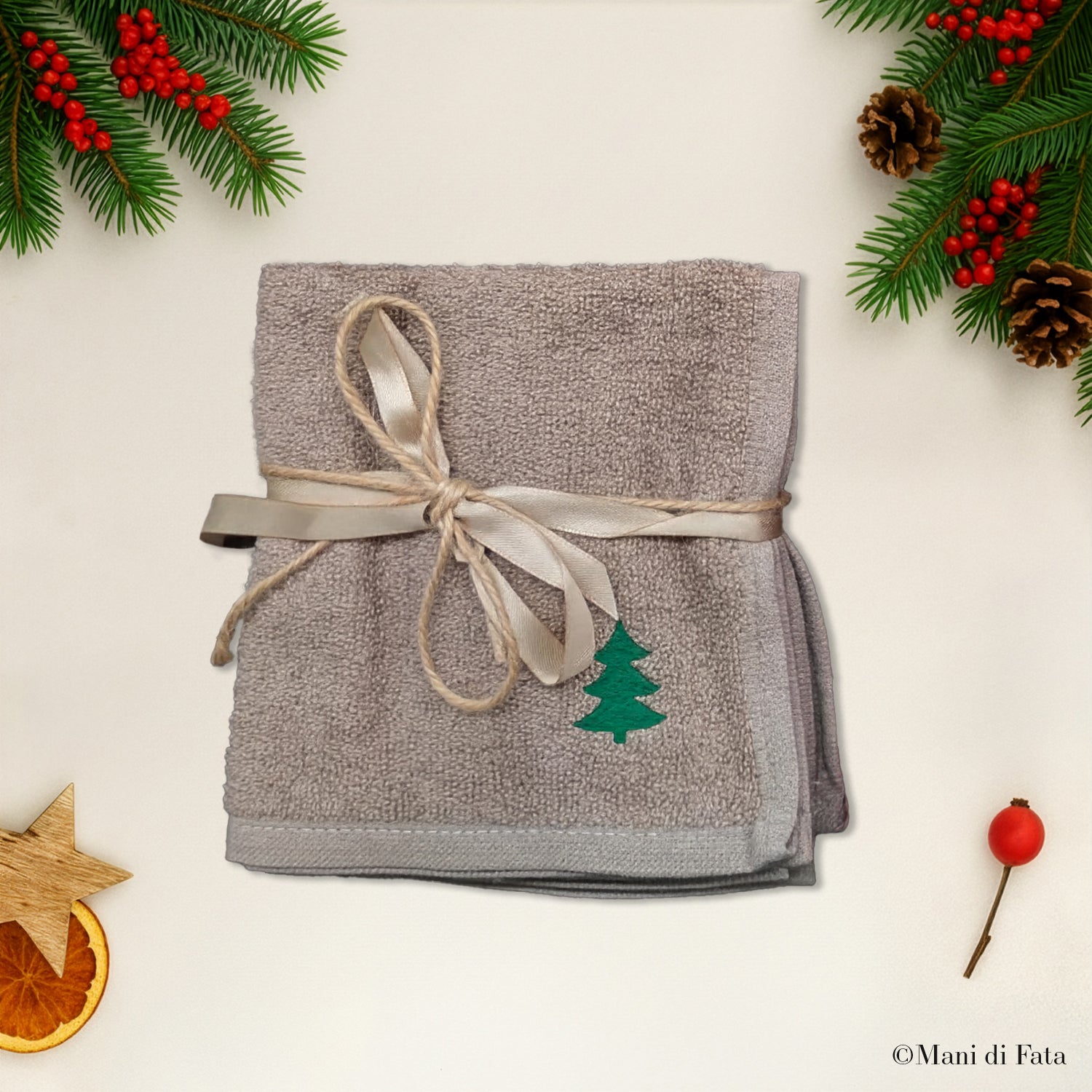 Set di 3 lavette natalizie