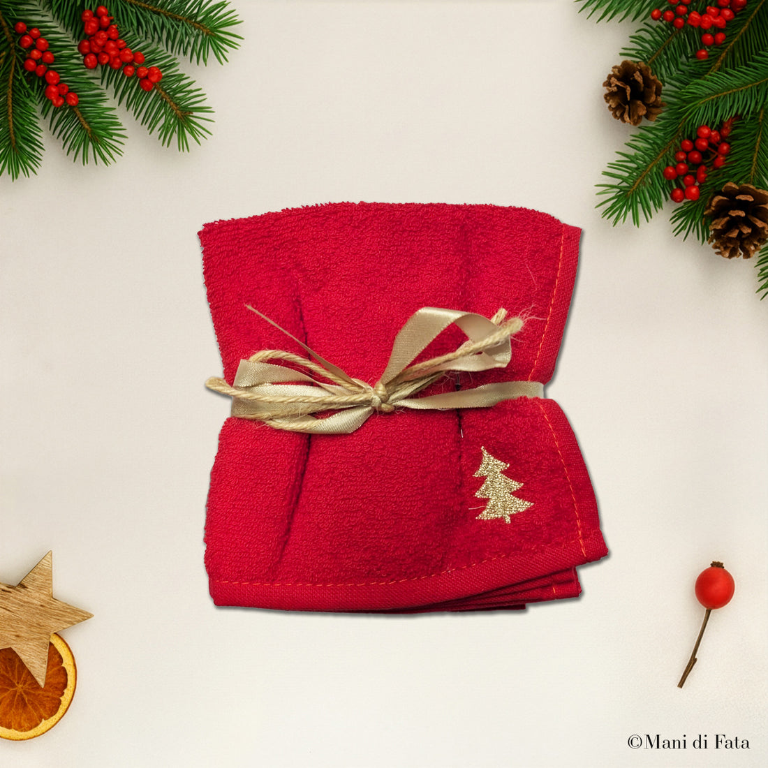 Set di 3 lavette natalizie
