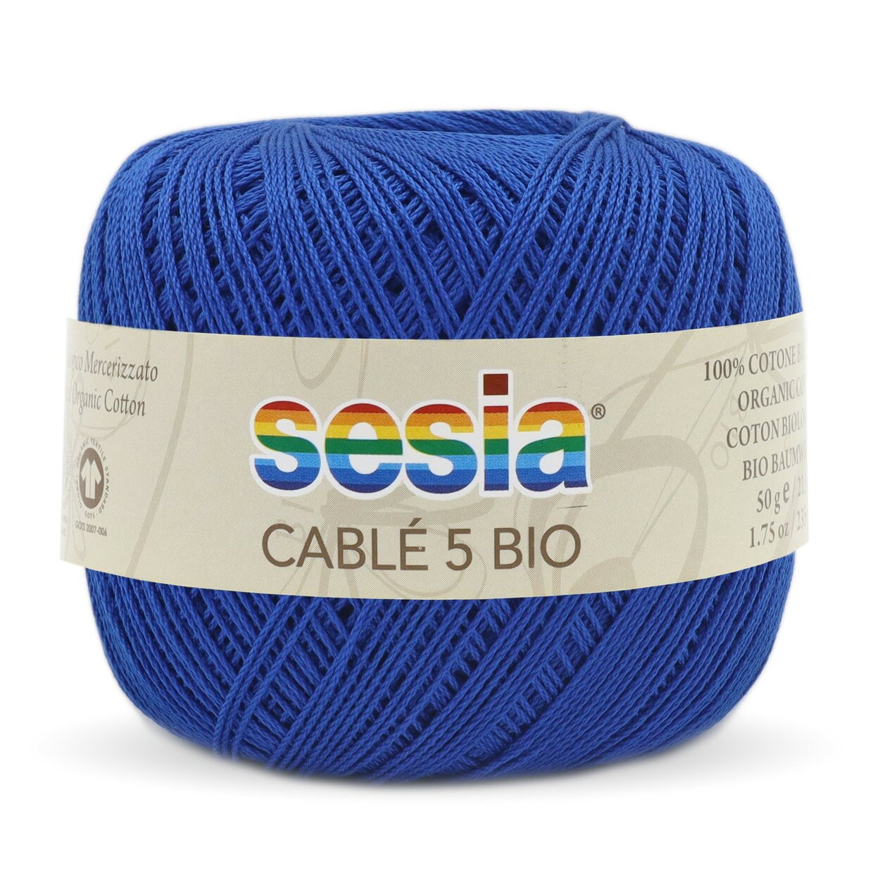 Gomitolo Sesia Cable' 5 Bio da 50 gr. VX 0086 bluette