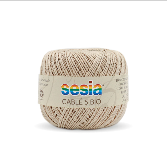 Gomitolo Sesia Cable' 5 Bio da 50 gr. VX 0052 ecrù chiaro