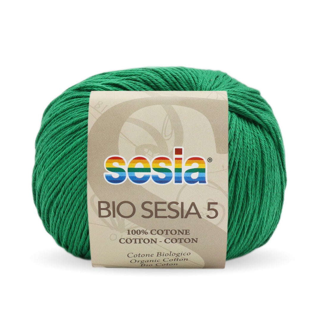 Gomitolo Bio Sesia 5 da 50 gr. VX 00764 verde bandiera