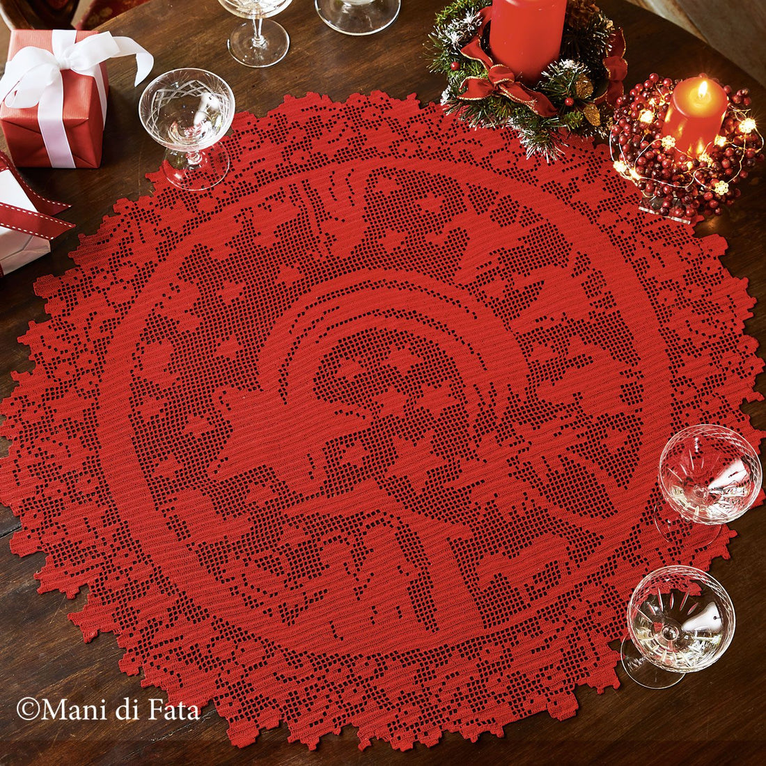 Kit centro uncinetto filet Stella Cometa