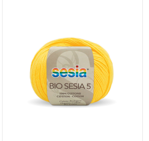 Gomitolo Bio Sesia 5 da 50 gr. VX 0372 giallo oro