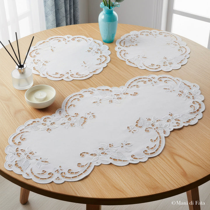 Disegno per parure centri Composizione Floreale (007278)