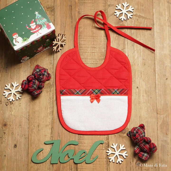 Bavetta natalizia da ricamare a punto croce